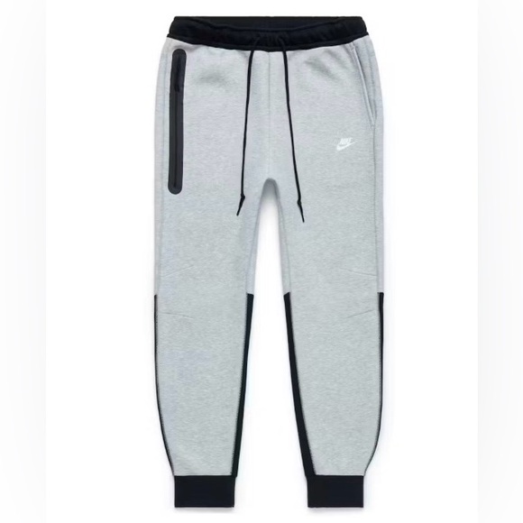 Nike Tech Fleece Joggers Men’s Gray and Black Sweatpants XS - Picture 2 of 15